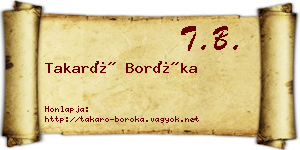 Takaró Boróka névjegykártya